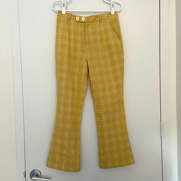 Yellow Flared Pants - Petite Studio NYC - Picture 5 of 6